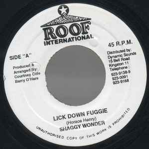 Shaggy Wonder - Lick Down Fuggie album cover