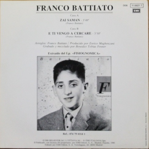 télécharger l'album Franco Battiato - Zai Saman