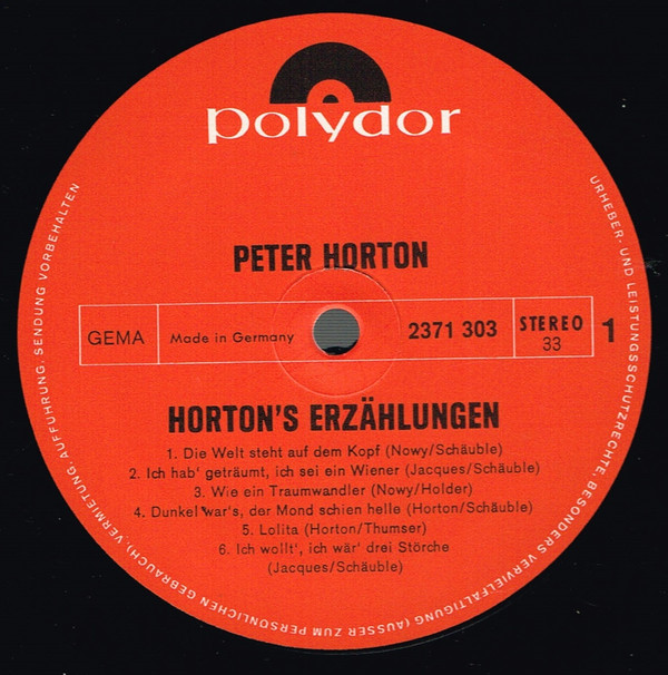lataa albumi Peter Horton - Hortons Erzählungen