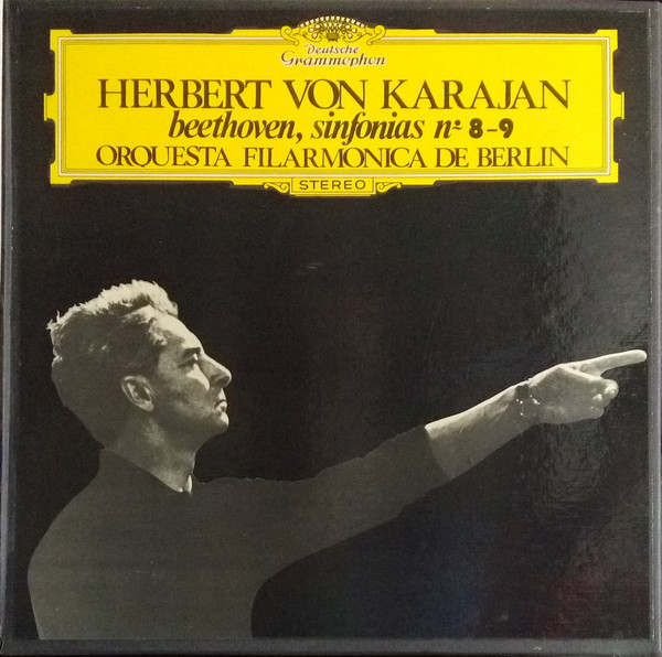 last ned album Beethoven, Orquesta Filarmonica De Berlin Conductor Herbert von Karajan - Sinfonias Nº8 9