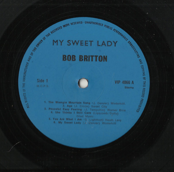 télécharger l'album Bob Britton - My Sweet Lady