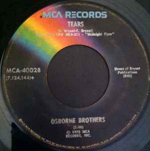 The Osborne Brothers - Tears/Lizzie Lou album cover