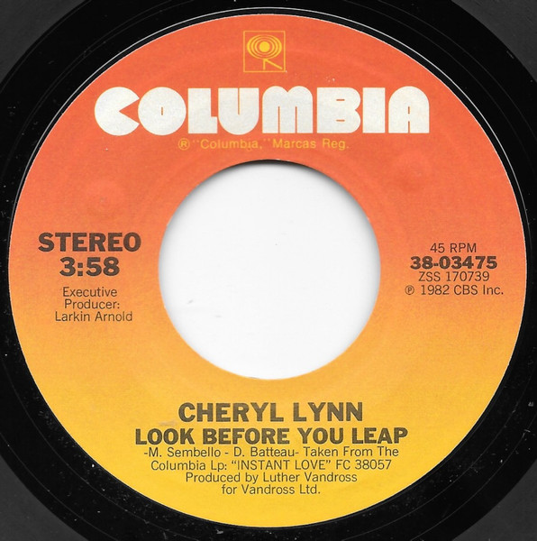 Cheryl Lynn – Look Before You Leap (1982, Vinyl) - Discogs