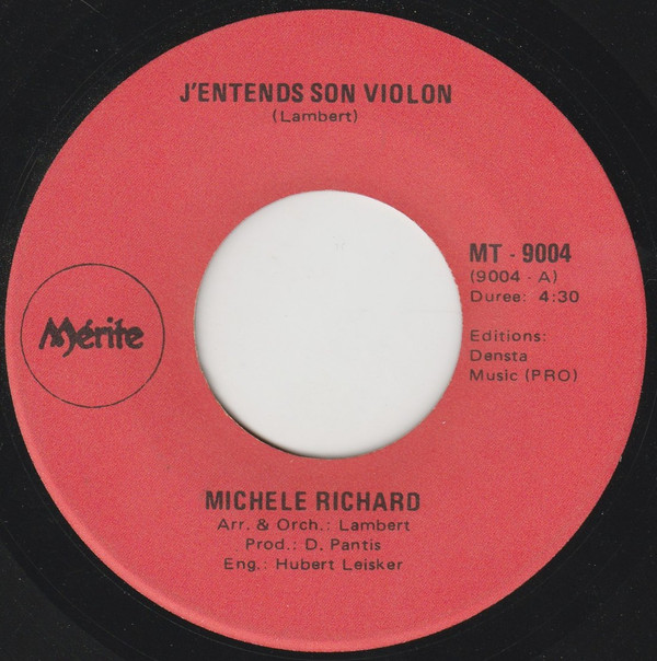 Michele Richard - J'Entends Son Violon | Disques Mérite (MT - 9004) - main