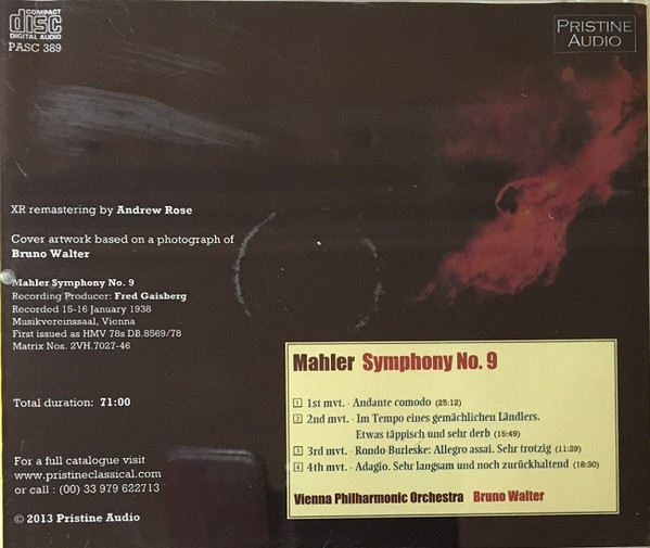 last ned album Bruno Walter Conducts Mahler, Vienna Philharmonic Orchestra - Symphony No 9