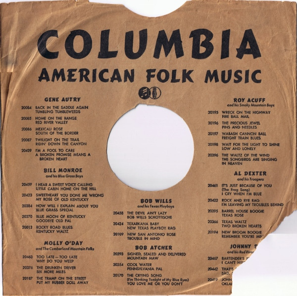 Roy Acuff And His Smoky Mountain Boys – Wreck On The Highway / Fire Ball  Mail (1942