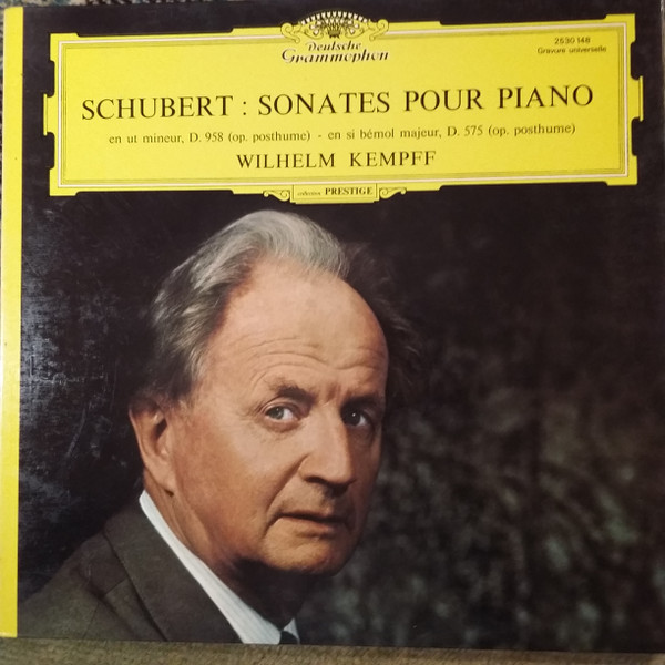 lataa albumi Schubert, Wilhelm Kempff - Sonates Pour Piano En Ut Mineur D 958 Op Posthume En Si Bémol Majeur D 575 Op Posthume