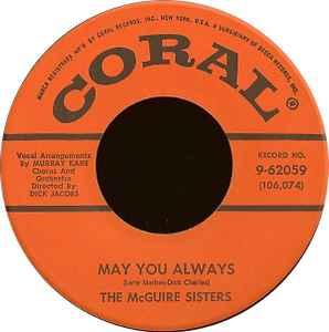 Pochette de l'album McGuire Sisters - May You Always