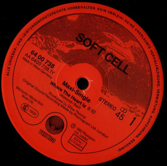 Soft Cell - Where The Heart Is | Vertigo (6400 738) - 3