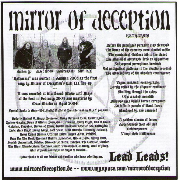 descargar álbum Mirror Of Deception Tefra - Katharsis Natural Healer Of Sin