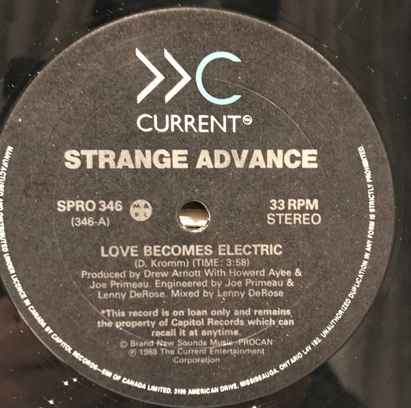 Strange Advance – Love Becomes Electric (1988, Vinyl) - Discogs