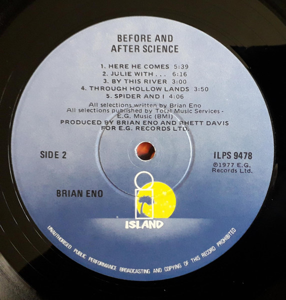 新宿ALTA】BRIAN ENO/BEFORE AND AFTER SCIENCE(2302071)-