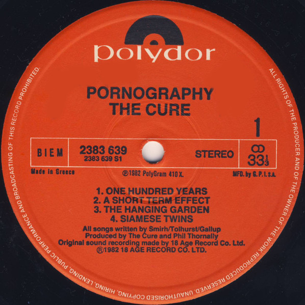 Pornography - Cure - Vinile