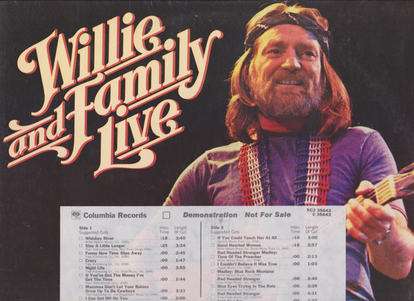 Willie Nelson – Willie And Family Live (1978, Vinyl) - Discogs