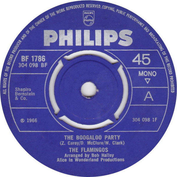 The Flamingos – The Boogaloo Party (1969, 4-prong push-out centre ...