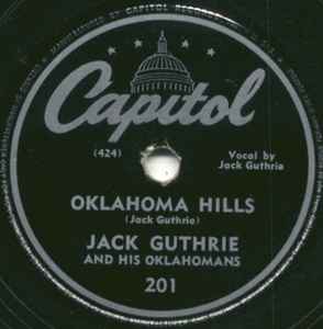 Jack Guthrie And His Oklahomans - Oklahoma Hills / I'm A Brandin' My Darlin' With My Heart album cover