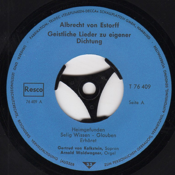 lataa albumi Albrecht Von Estorff - Geistliche Lieder Zu Eigener Dichtung Schallplatte II
