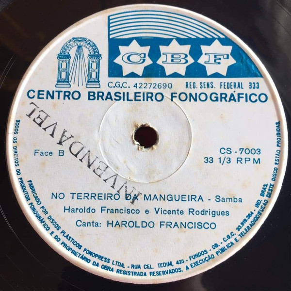 baixar álbum Haroldo Francisco - Quem Comeu Meu Boi No Terreiro Da Mangueira