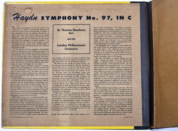 ladda ner album Haydn, London Philharmonic Orchestra, Sir Thomas Beecham - Symphony No 97 In C