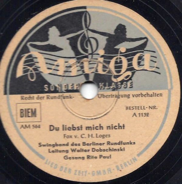 ladda ner album Swingband Des Berliner Rundfunks Leitung Walter Dobschinski Gesang Rita Paul - Du Liebst Mich Nicht Managua Nicaragua