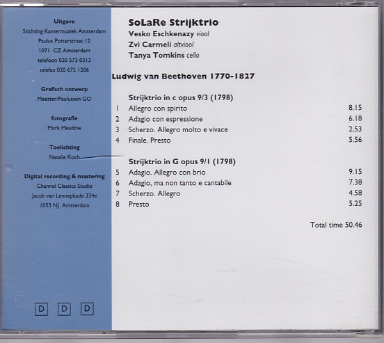 last ned album SoLaRe Strijktrio - Ludwig Van Beethoven