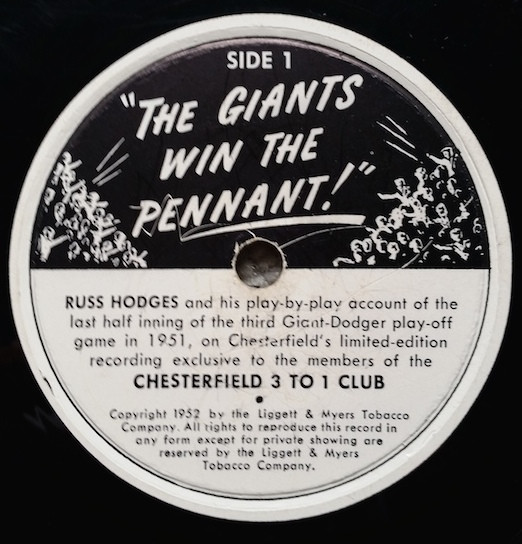 descargar álbum Russ Hodges - The Giants Win The Pennant