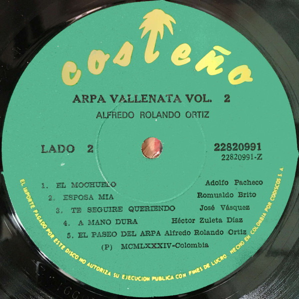 last ned album Alfredo Rolando Ortiz - Arpa Vallenata Vol 2