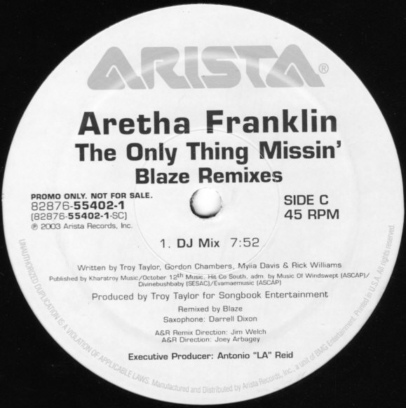 lataa albumi Aretha Franklin - The Only Thing Missin