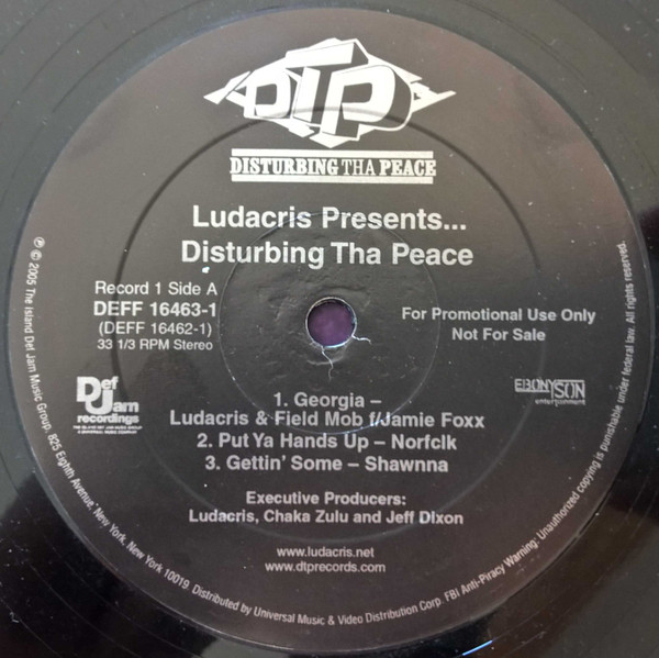 Ludacris Disturbing Tha Peace Ludacris Presents Disturbing Tha Peace Clean Vinyl