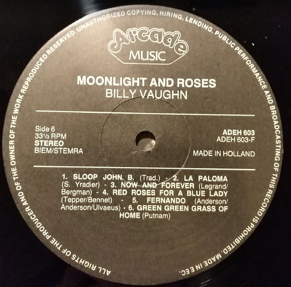 ladda ner album Billy Vaughn - Moonlight And Roses