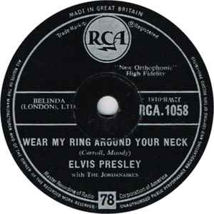 Elvis Presley With The Jordanaires Wear My Ring Around Your Neck