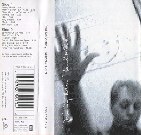 Paul McCartney – Driving Rain (2001, Cassette) - Discogs