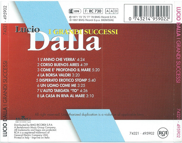 baixar álbum Lucio Dalla - I Grandi Successi