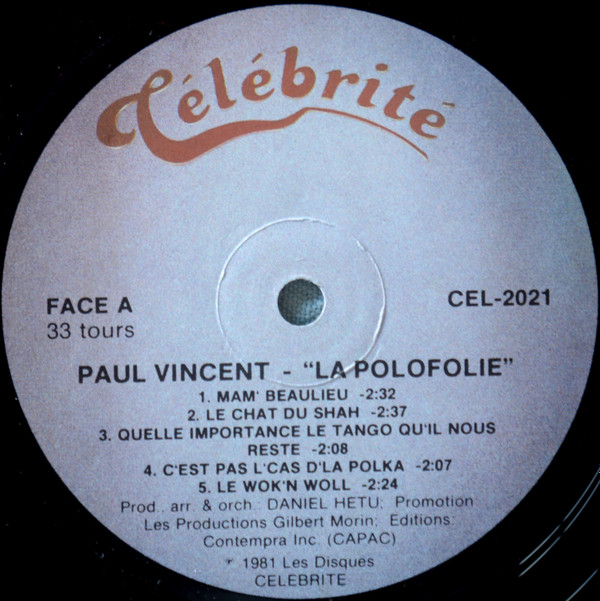 last ned album Paul Vincent - La Polofolie