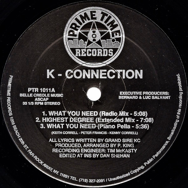 K-Connection – What You Need / Highest Degree (1991, Vinyl) - Discogs