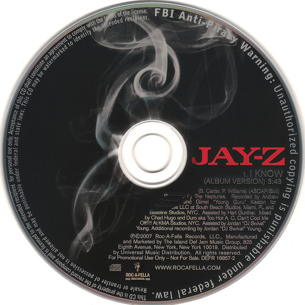 Jay-Z – I Know (2007, CD) - Discogs