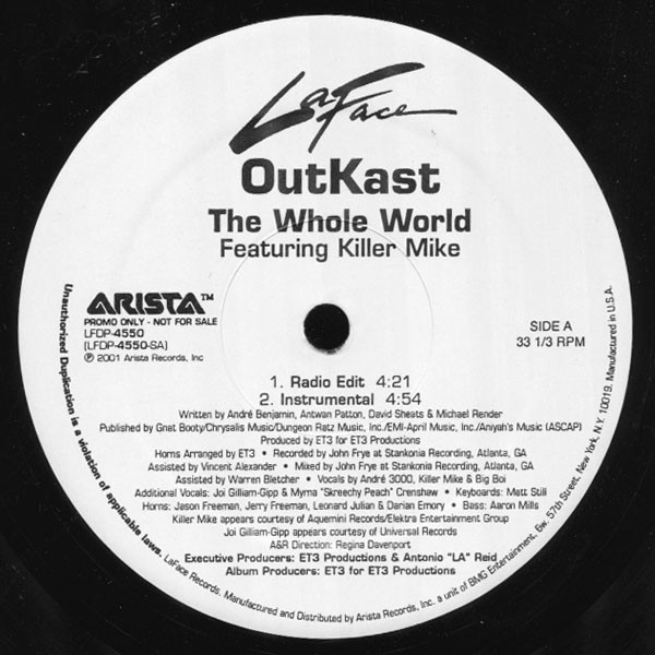 OutKast Featuring Killer Mike – The Whole World (2001, Vinyl