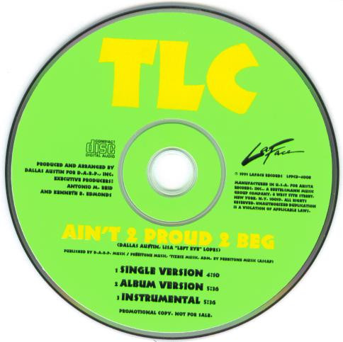 TLC – Ain't 2 Proud 2 Beg (1992, Vinyl) - Discogs