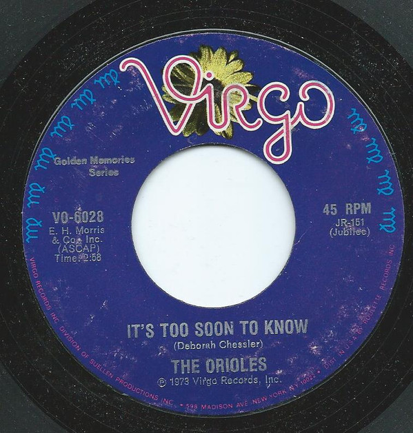 last ned album The Orioles - Its Too Soon To Know Tell Me So