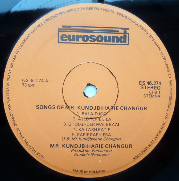 baixar álbum Mr Kundjbiharie Changur - Songs Of Mr Kundjbiharie Changur