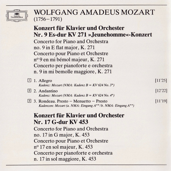 ladda ner album Mozart, London Symphony Orchestra, Rudolf Serkin, Claudio Abbado - Klavierkonzerte Nos 9 17