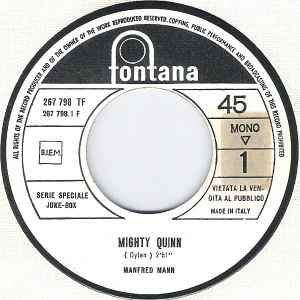 Manfred Mann - Mighty Quinn album cover