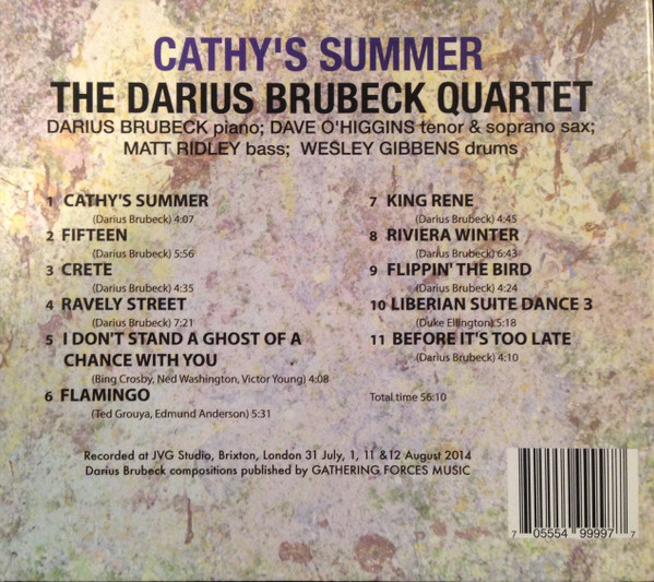 descargar álbum The Darius Brubeck Quartet - Cathys Summer
