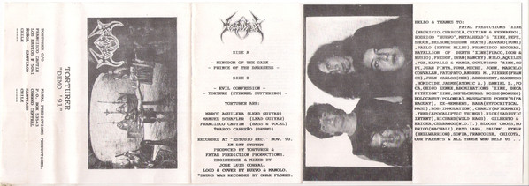 descargar álbum Torturer - Demo 91