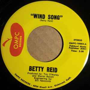 Betty Reid - Wind Song / Look at Me album cover