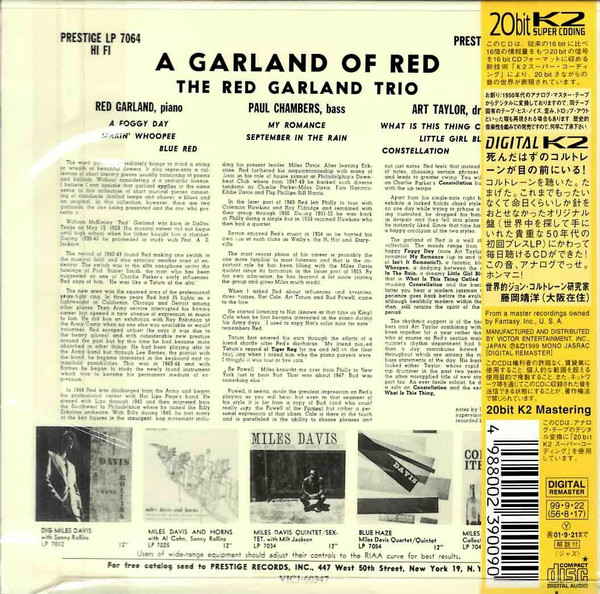ladda ner album The Red Garland Trio With Paul Chambers And Art Taylor - A Garland Of Red