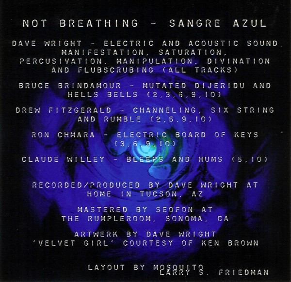 télécharger l'album Not Breathing - Sangre Azul
