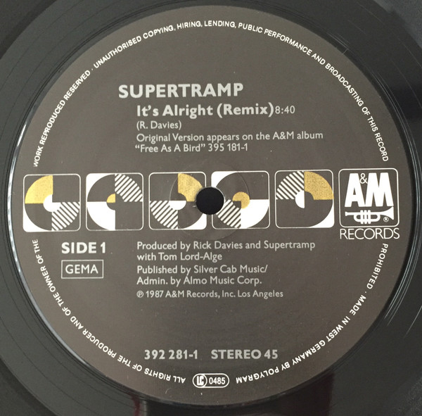 télécharger l'album Supertramp - Its Alright Remix