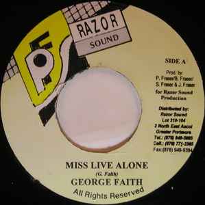 George Faith - Miss Live Alone album cover
