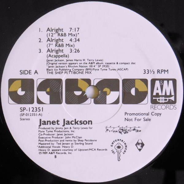 Janet Jackson Alright 1990 Vinyl Discogs